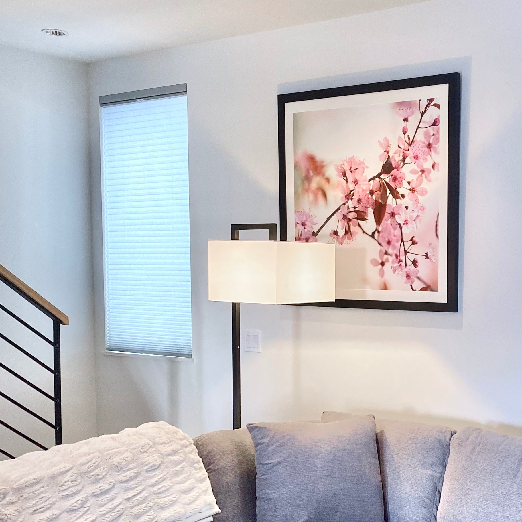 Cherry Blossoms-Framed botanical print by Jules Frazier in client's home