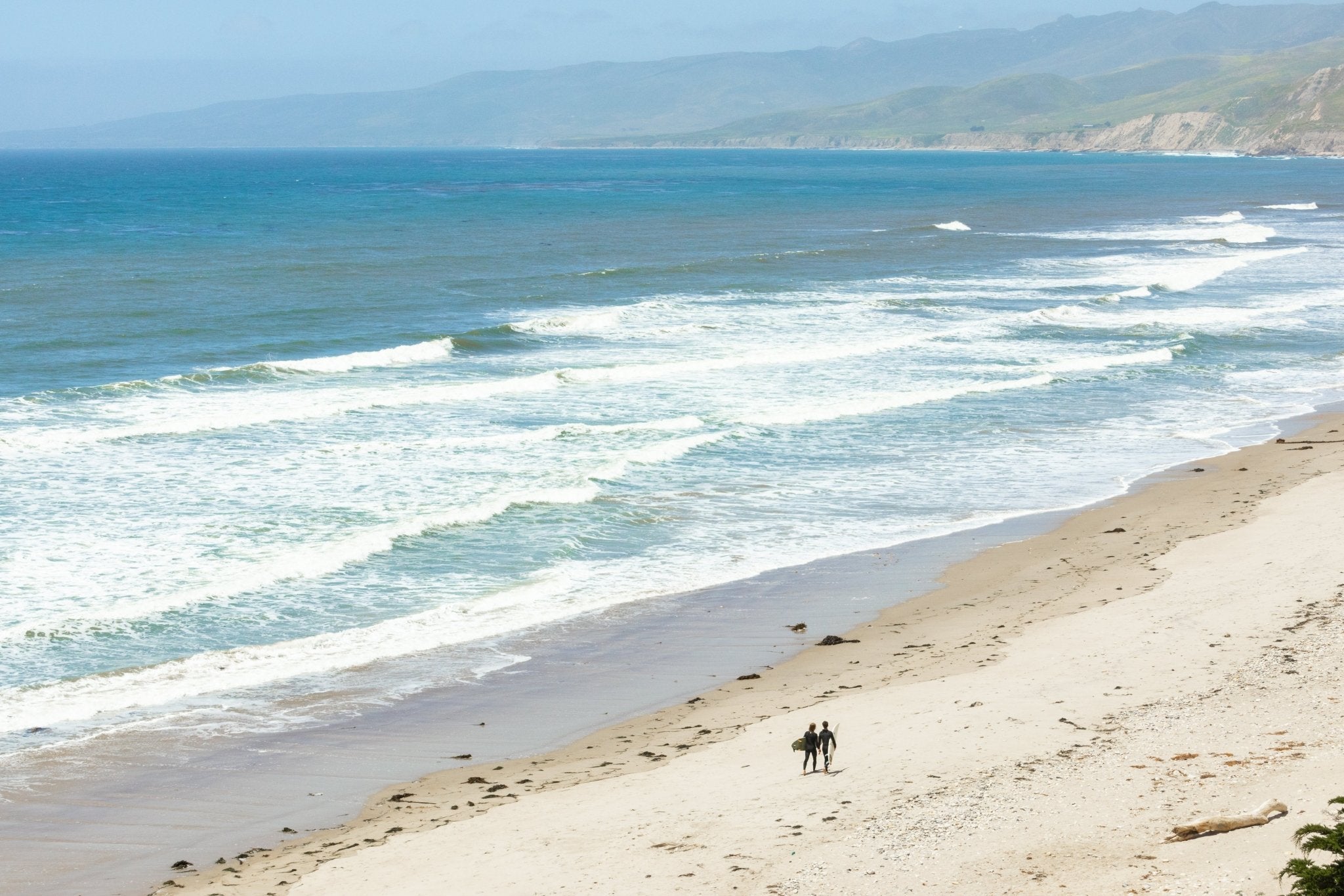 Surfers Walking Jalama Beach