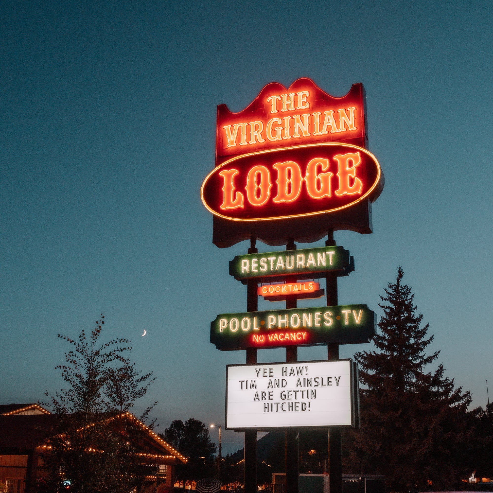 The Virginian Lodge, Jackson Hole at Dusk