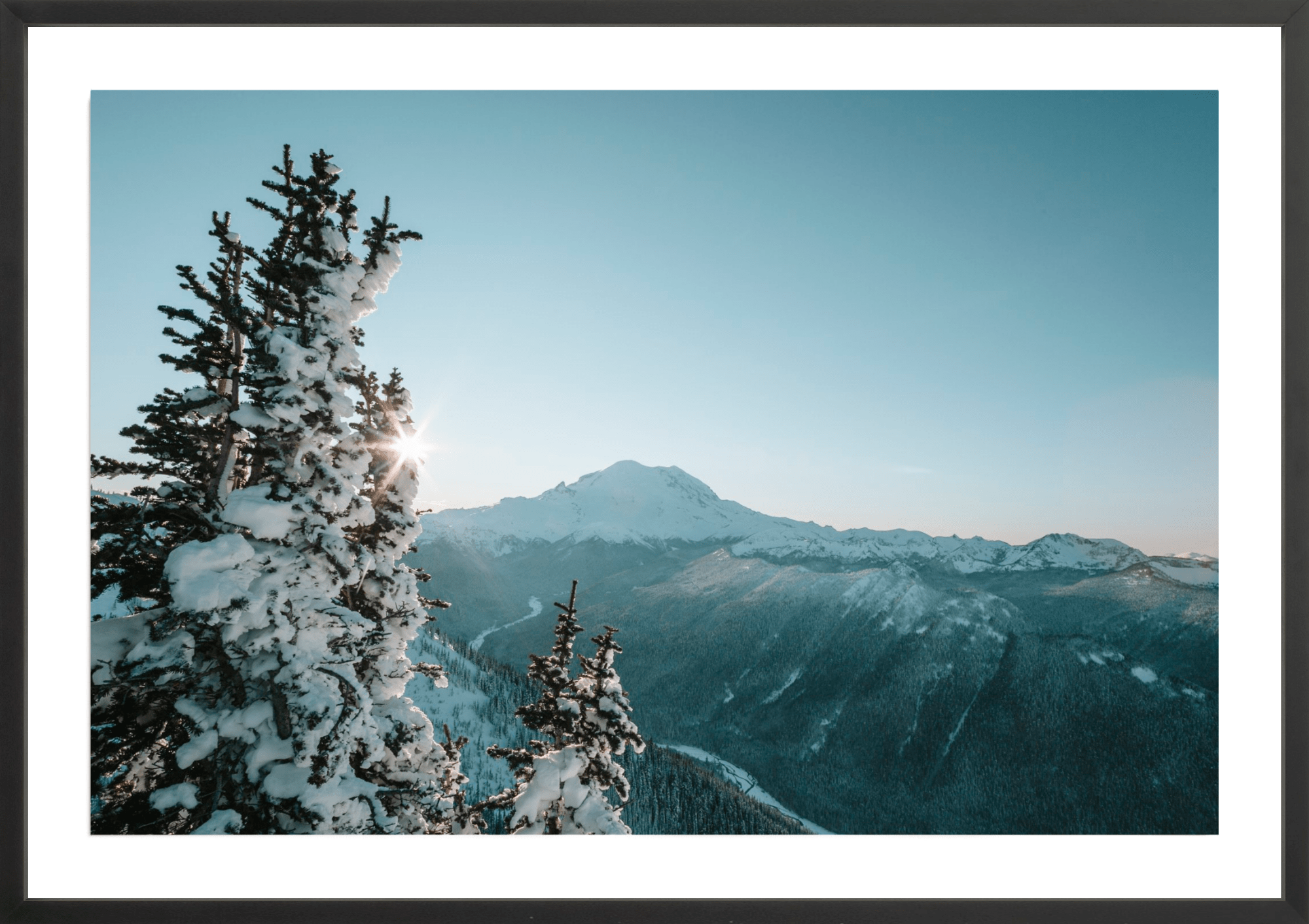 Sunset Over Mount Rainer, Jules Frazier Fine Art Photograph