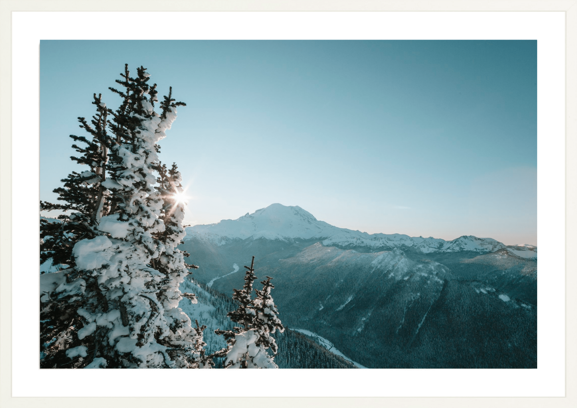 Sunset Over Mount Rainer, Jules Frazier Fine Art Photograph