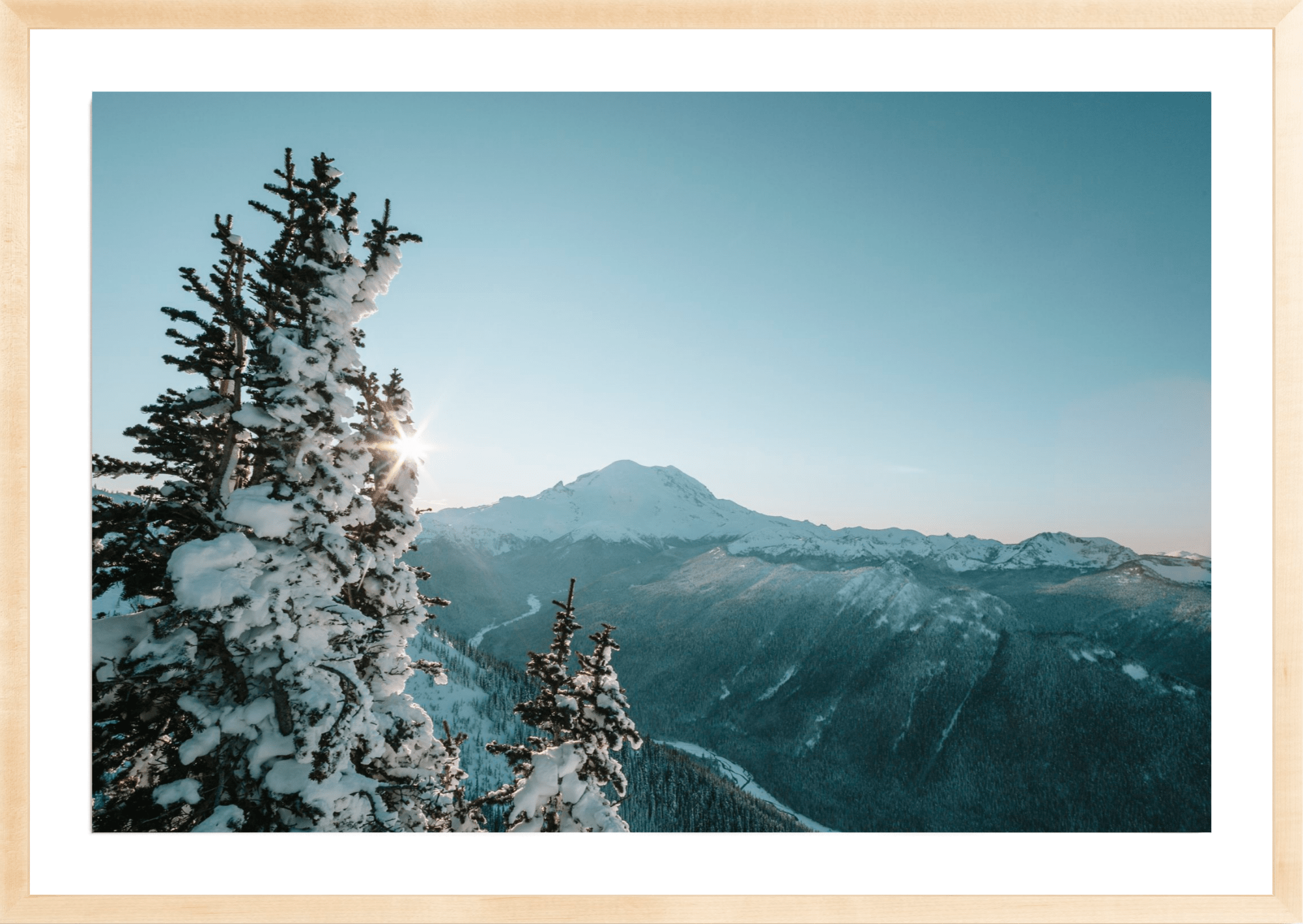Sunset Over Mount Rainer, Jules Frazier Fine Art Photograph