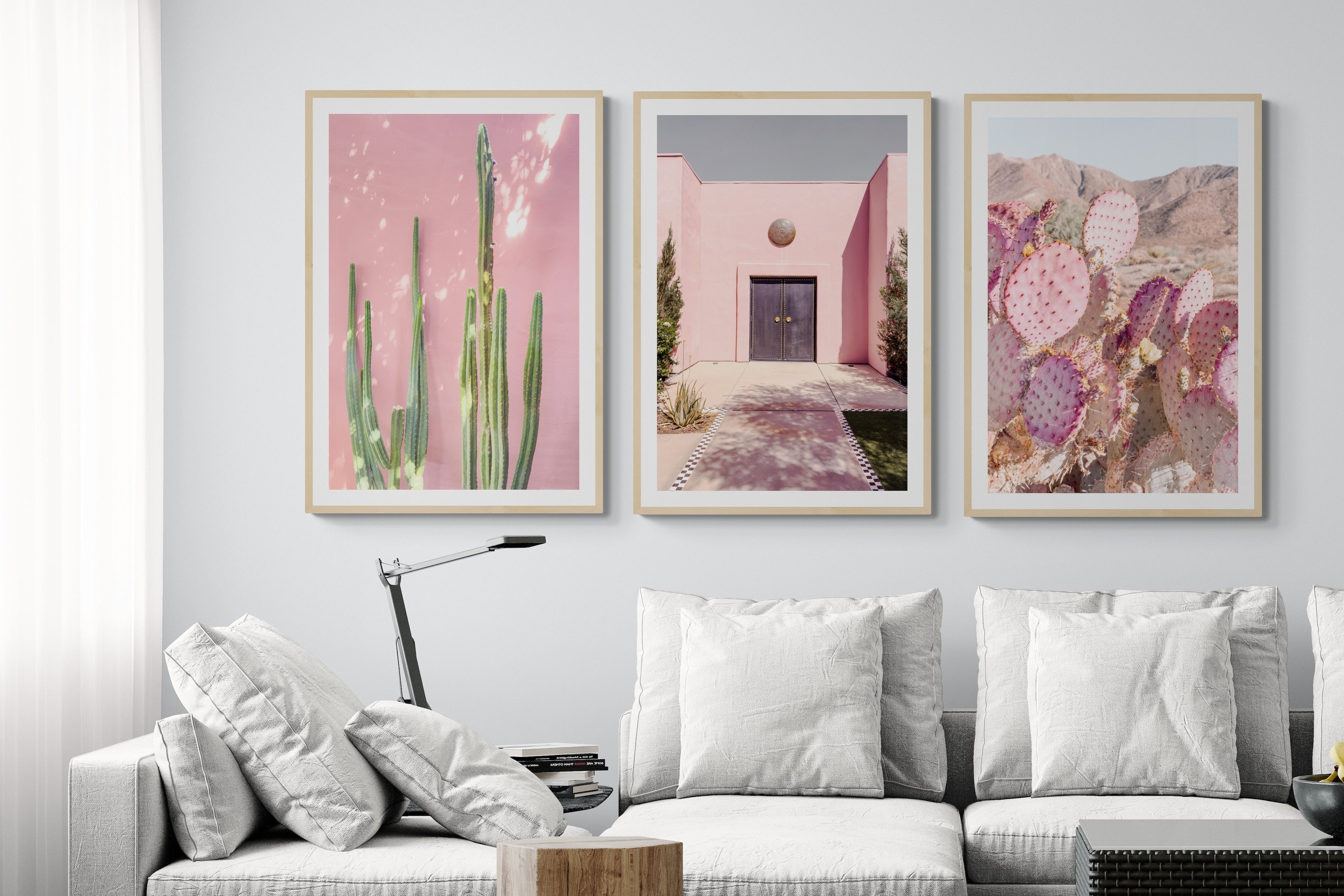 Pink Tryptic-living room