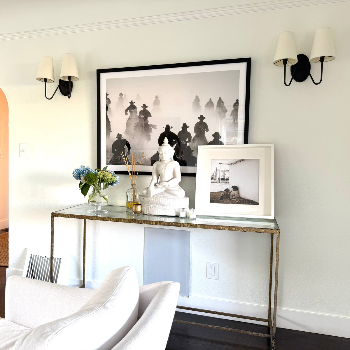 Posse framed print-in home, budda in front photograph by Jules Frazier